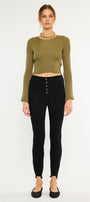 Gris High Rise Super Skinny Jeans - Official Kancan USA