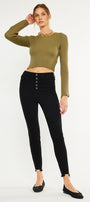 Gris High Rise Super Skinny Jeans - Official Kancan USA