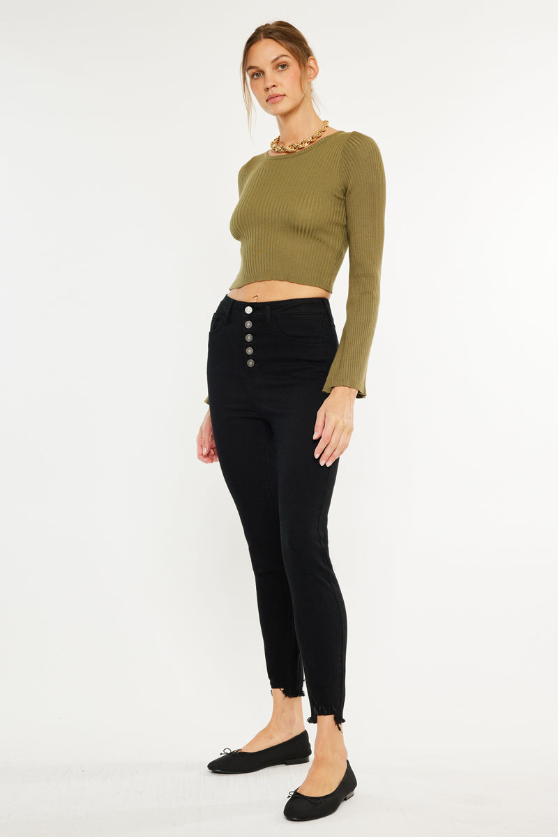 Gris High Rise Super Skinny – Kancan USA