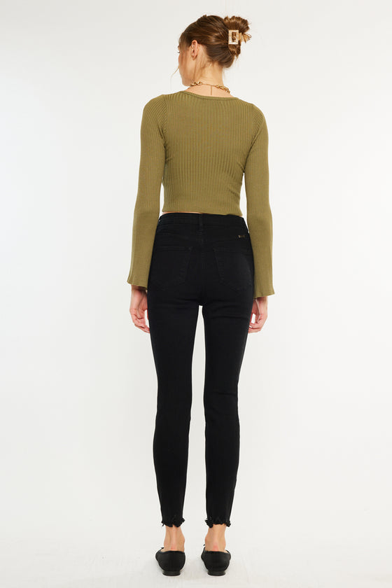 Gris High Rise Super Skinny Jeans