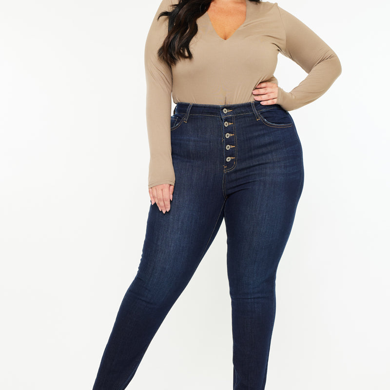 Martha High Rise Super Skinny Jeans (Plus Size) - Official Kancan USA