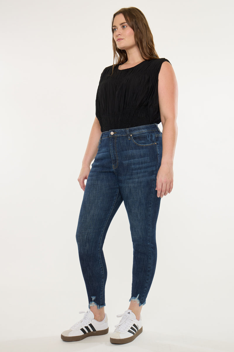 Rafaela High Rise Ankle Skinny Jeans (Plus Size)
