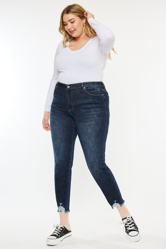Rafaela High Rise Ankle Skinny Jeans (Plus Size) - Official Kancan USA