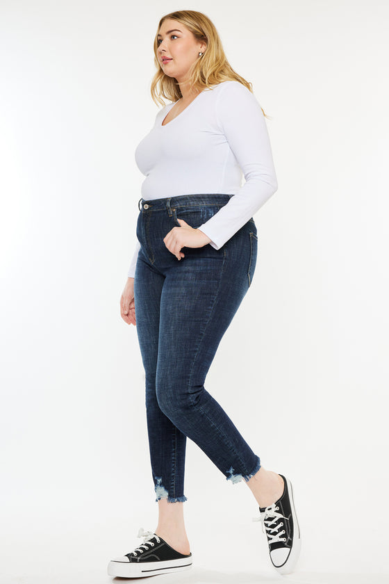 Rafaela High Rise Ankle Skinny Jeans (Plus Size) - Official Kancan USA