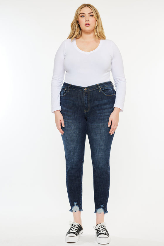 Rafaela High Rise Ankle Skinny Jeans (Plus Size) - Official Kancan USA