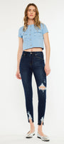 Kendra High Rise Ankle Skinny Jeans - Official Kancan USA