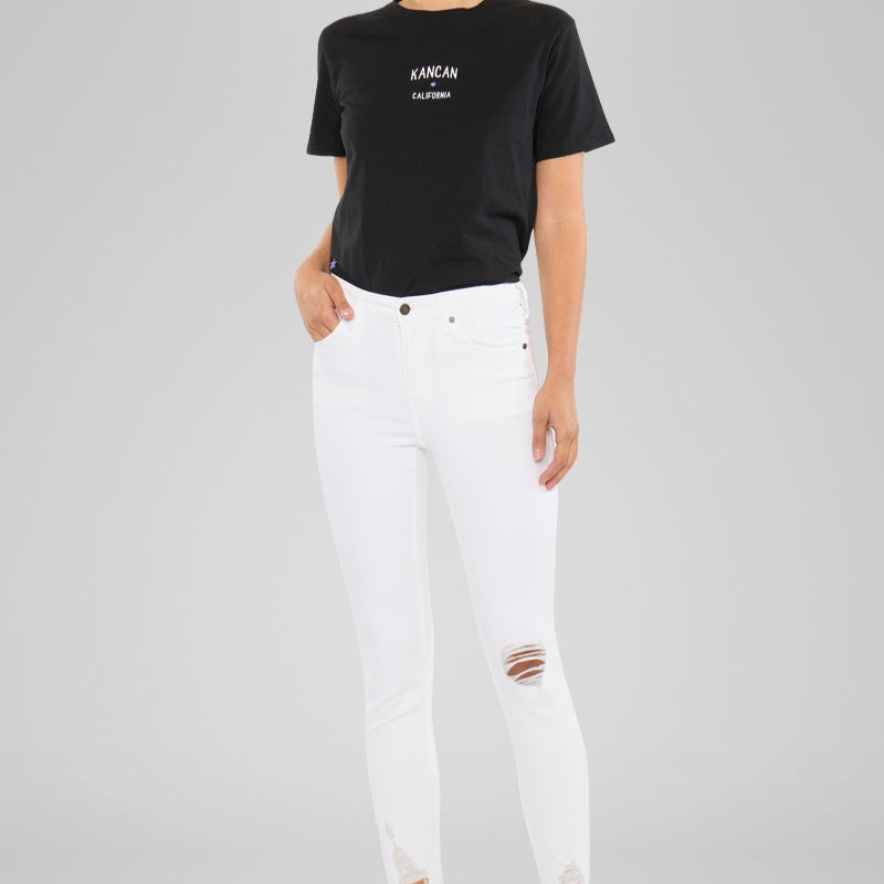 Kendra High Rise Ankle Skinny Jeans - Official Kancan USA