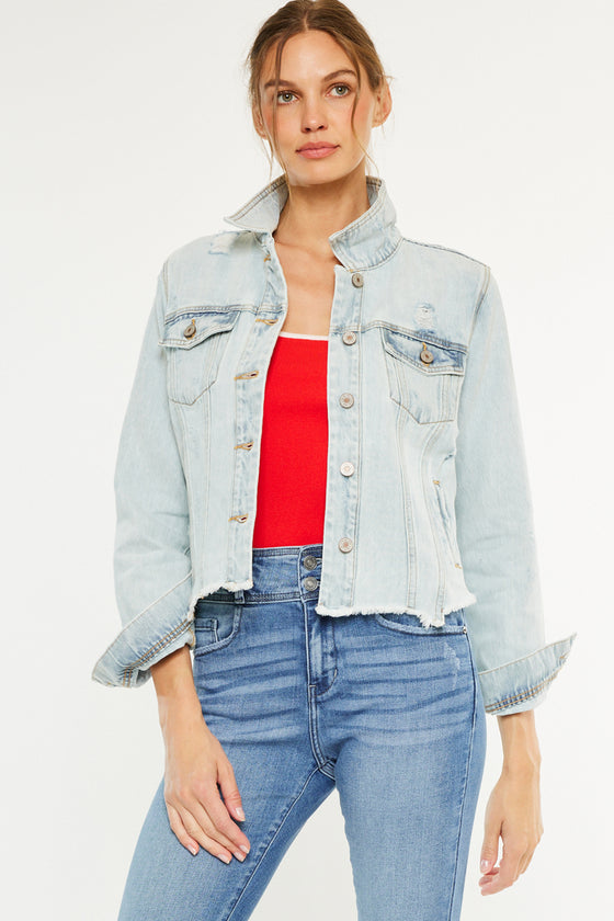 Bianca Distressed Denim Jacket - Official Kancan USA