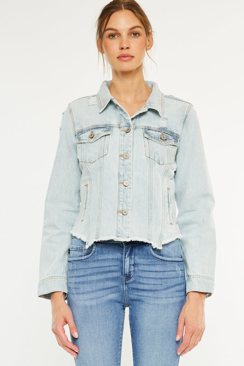 Bianca Distressed Denim Jacket - Official Kancan USA