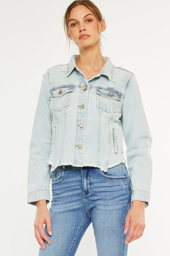 Bianca Distressed Denim Jacket - Official Kancan USA