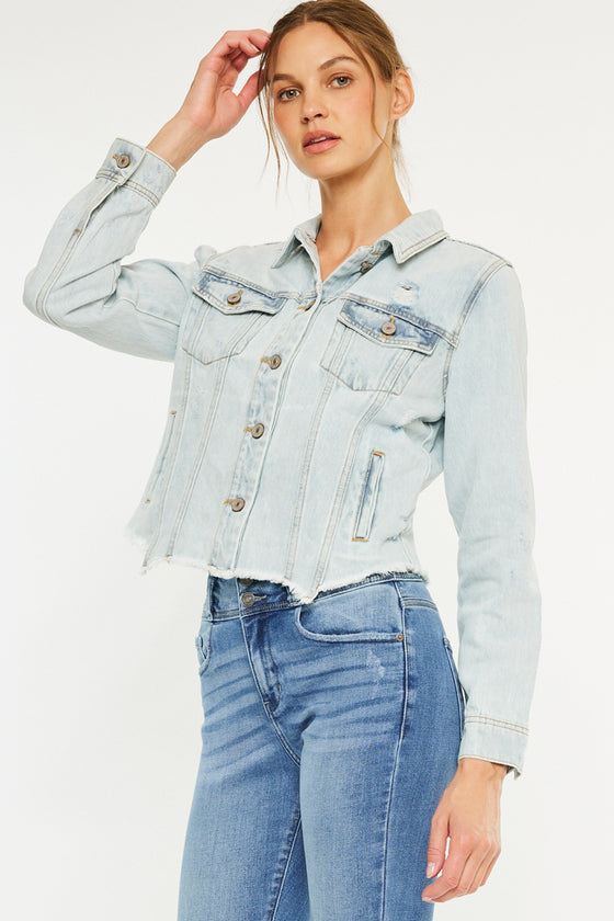 Bianca Distressed Denim Jacket - Official Kancan USA
