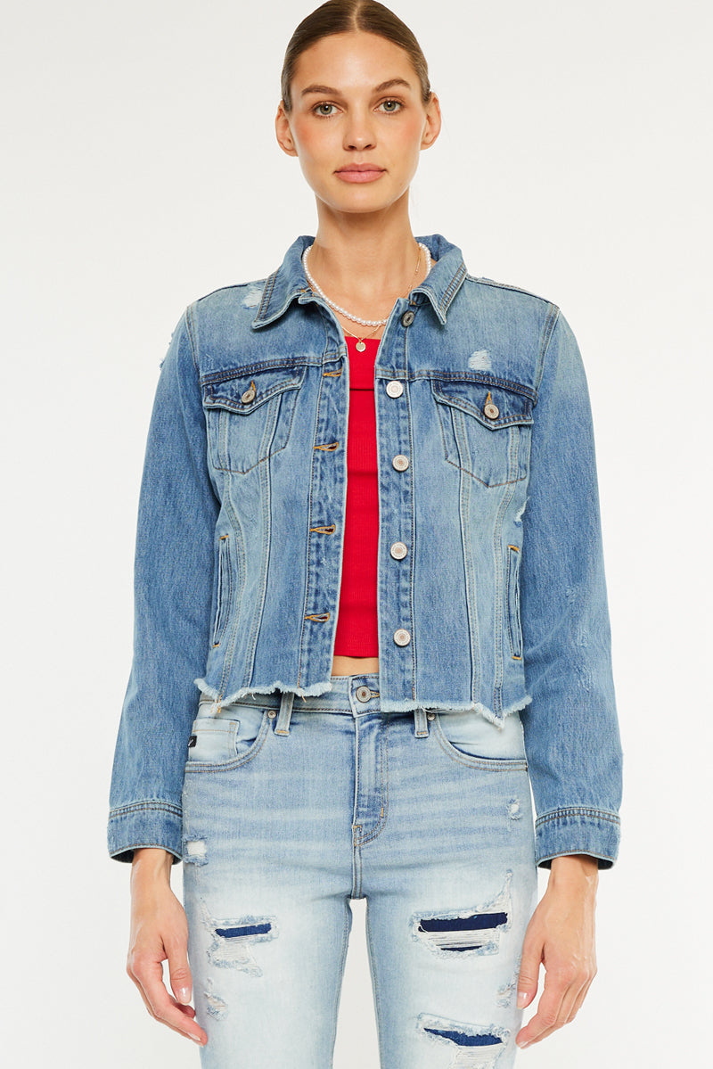 Bianca Distressed Denim Jacket