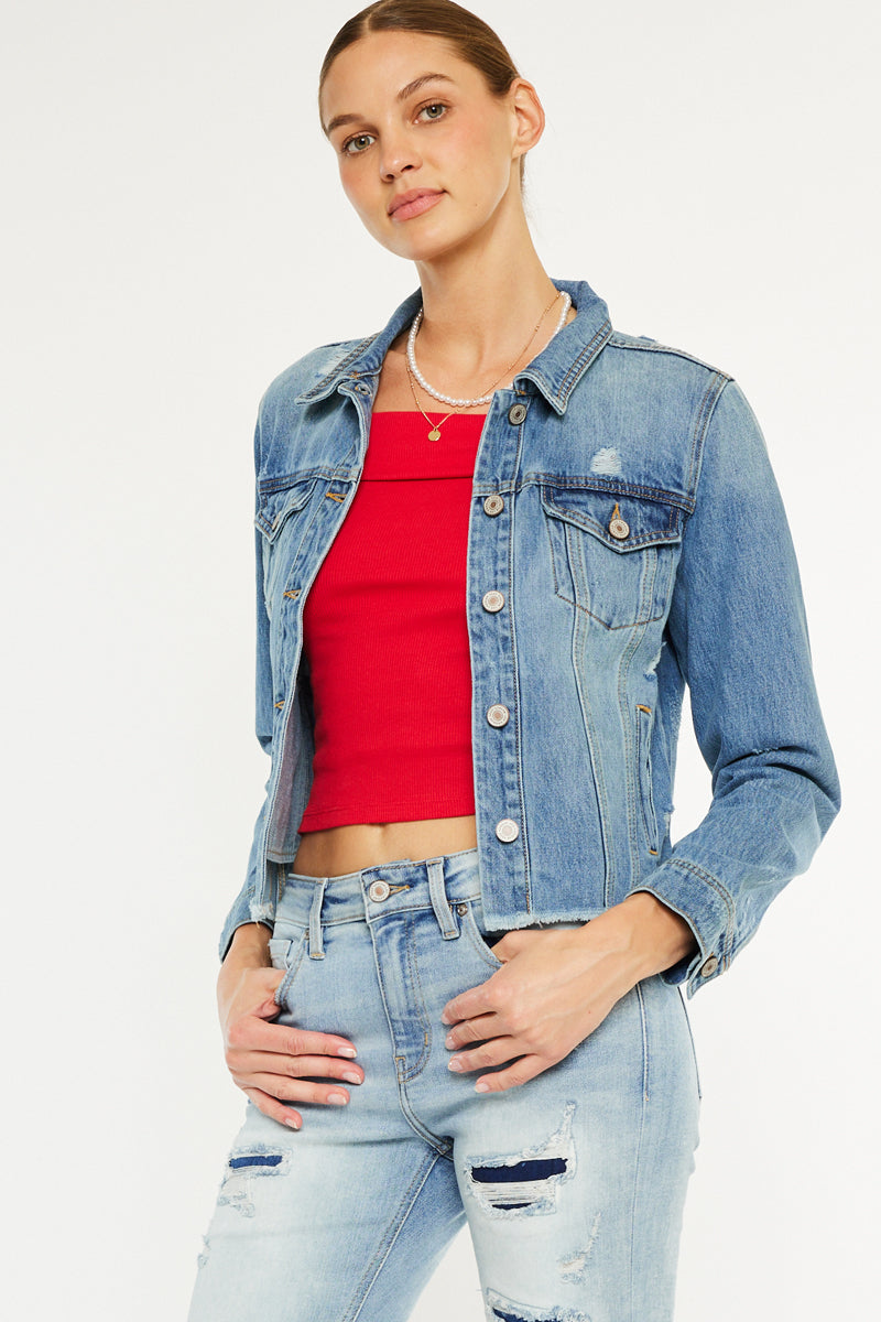 Bianca Distressed Denim Jacket