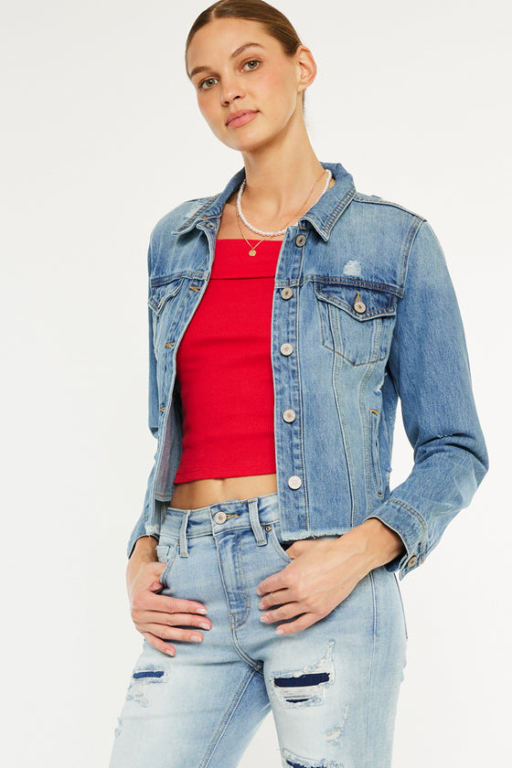 Bianca Distressed Denim Jacket