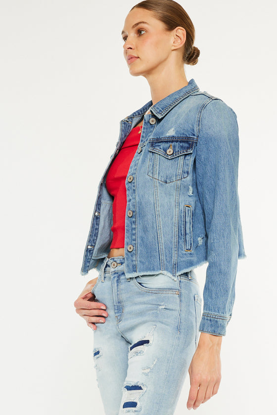 Bianca Distressed Denim Jacket