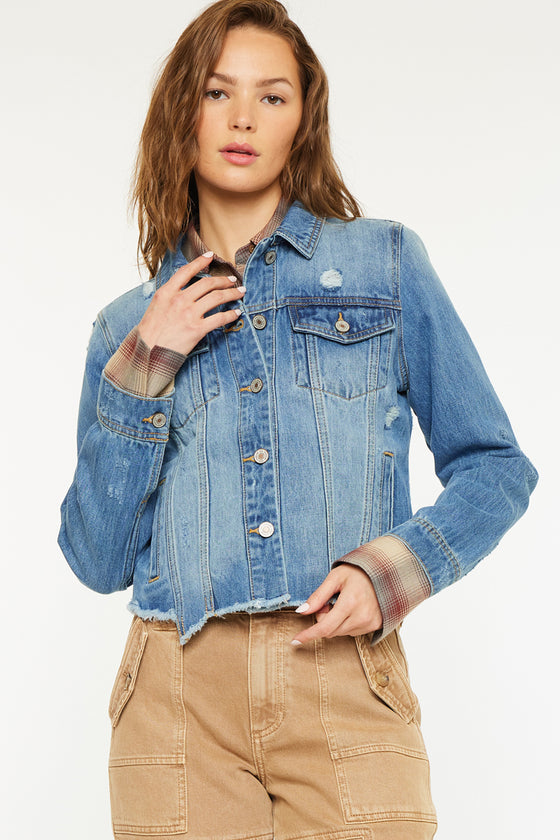 Bianca Distressed Denim Jacket - Official Kancan USA