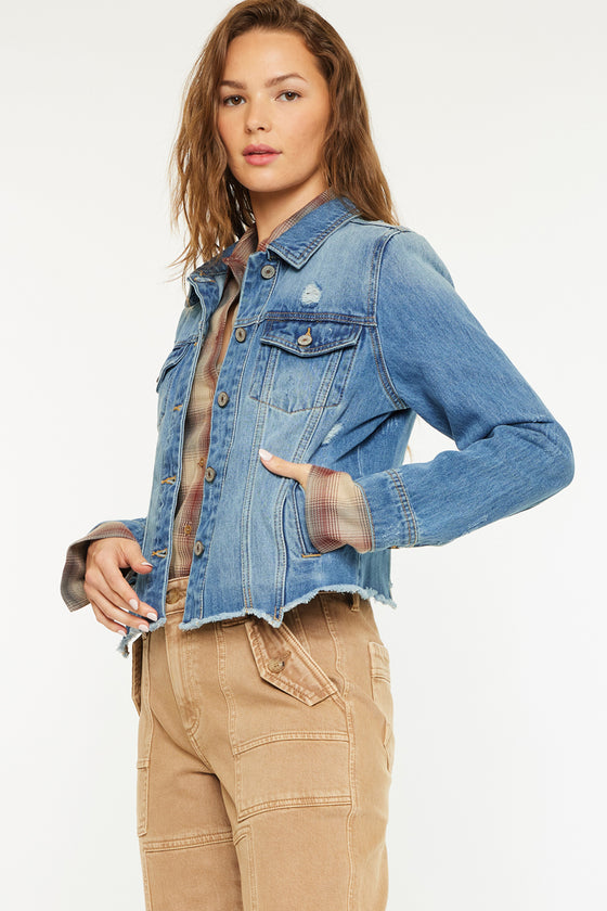 Bianca Distressed Denim Jacket - Official Kancan USA