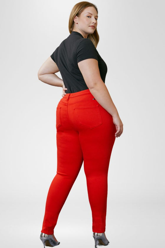 KanCan Plus Size High Rise Red Skinny Jeans