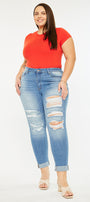 Marimar  Mid Rise Ankle Skinny Jeans (Plus Size) - Official Kancan USA