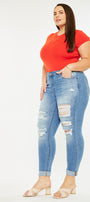 Marimar  Mid Rise Ankle Skinny Jeans (Plus Size) - Official Kancan USA