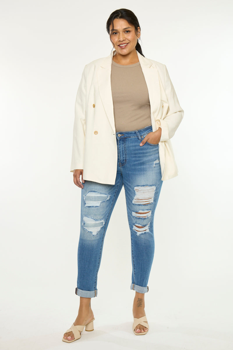 Marimar Mid Rise Ankle Skinny (Plus Size) - Official Kancan USA