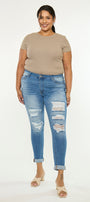 Marimar Mid Rise Ankle Skinny (Plus Size) - Official Kancan USA