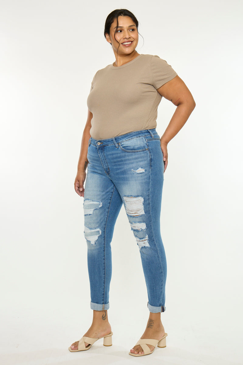 Marimar Mid Rise Ankle Skinny (Plus Size) - Official Kancan USA