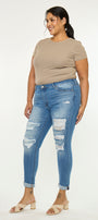 Marimar Mid Rise Ankle Skinny (Plus Size) - Official Kancan USA