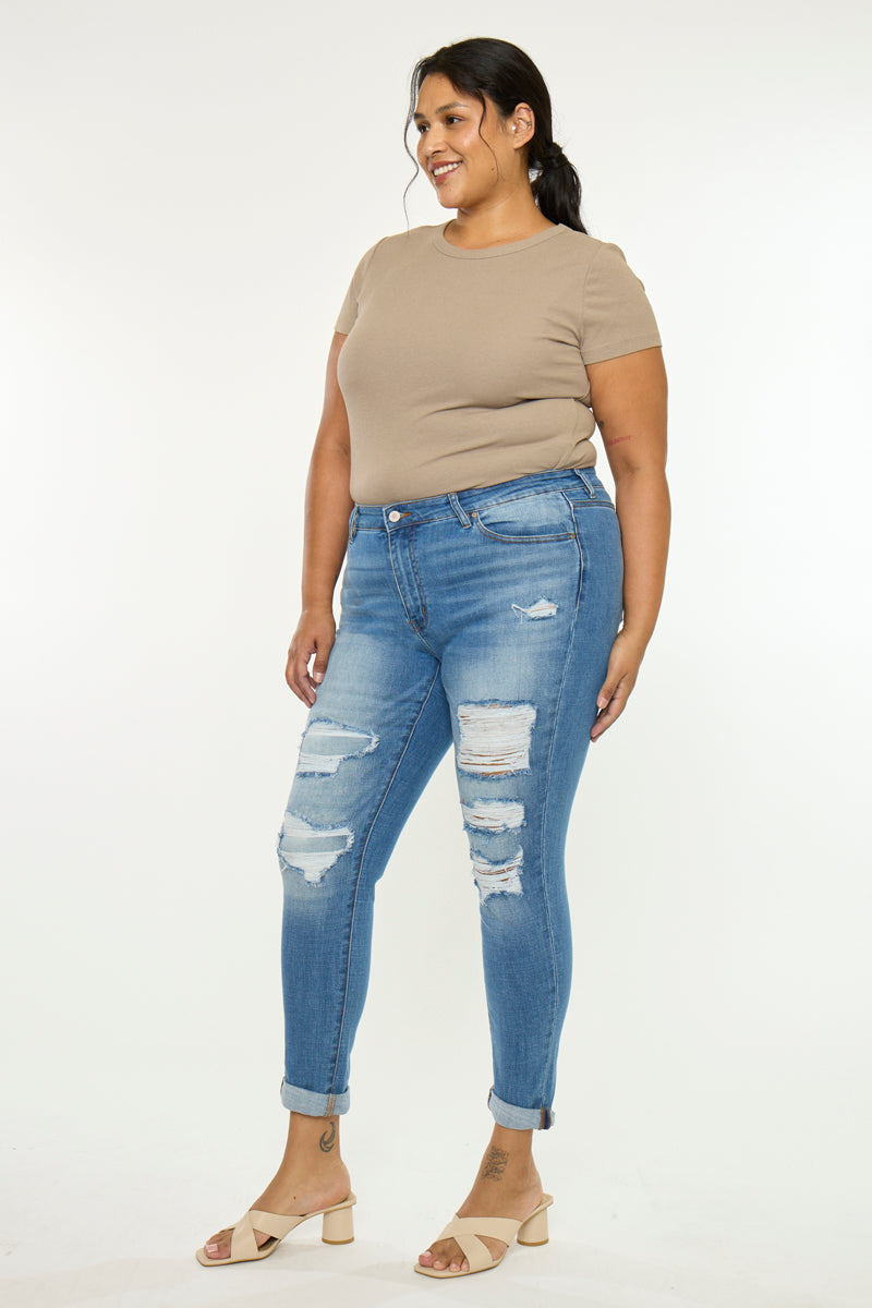 Marimar Mid Rise Ankle Skinny (Plus Size) - Official Kancan USA