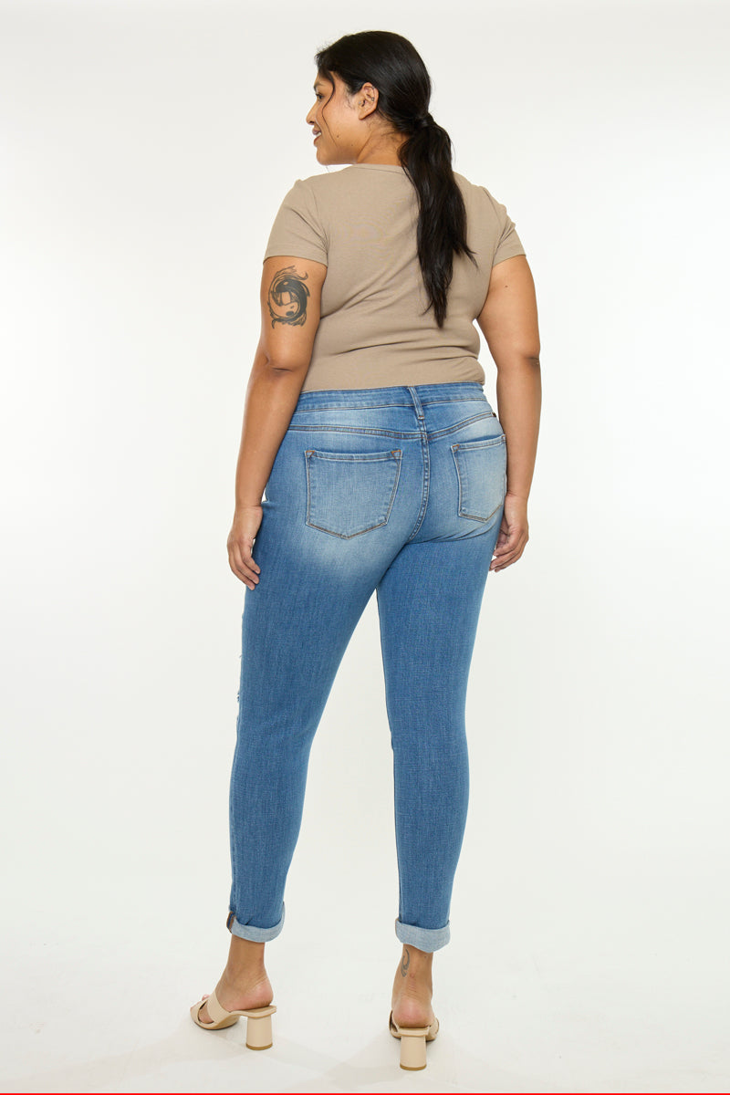 Marimar Mid Rise Ankle Skinny (Plus Size) - Official Kancan USA