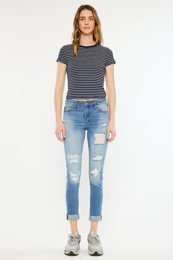 Caroline Mid Rise Ankle Skinny Jeans - Official Kancan USA