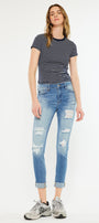 Caroline Mid Rise Ankle Skinny Jeans - Official Kancan USA
