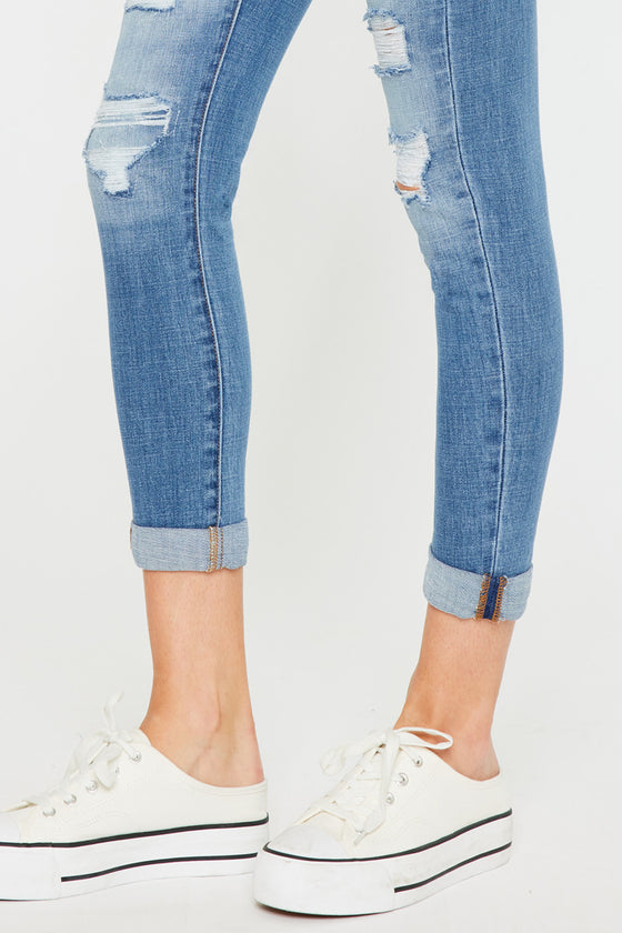 Caroline Mid Rise Ankle Skinny Jeans - Official Kancan USA