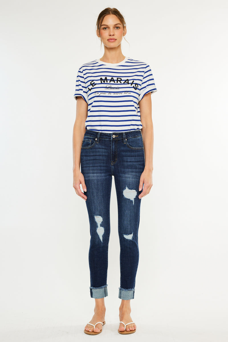 Judith High Rise Ankle Skinny Jeans - Official Kancan USA