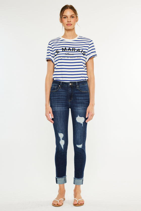 Judith High Rise Ankle Skinny Jeans