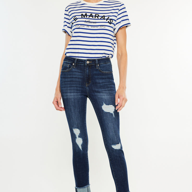 Judith High Rise Ankle Skinny Jeans - Official Kancan USA
