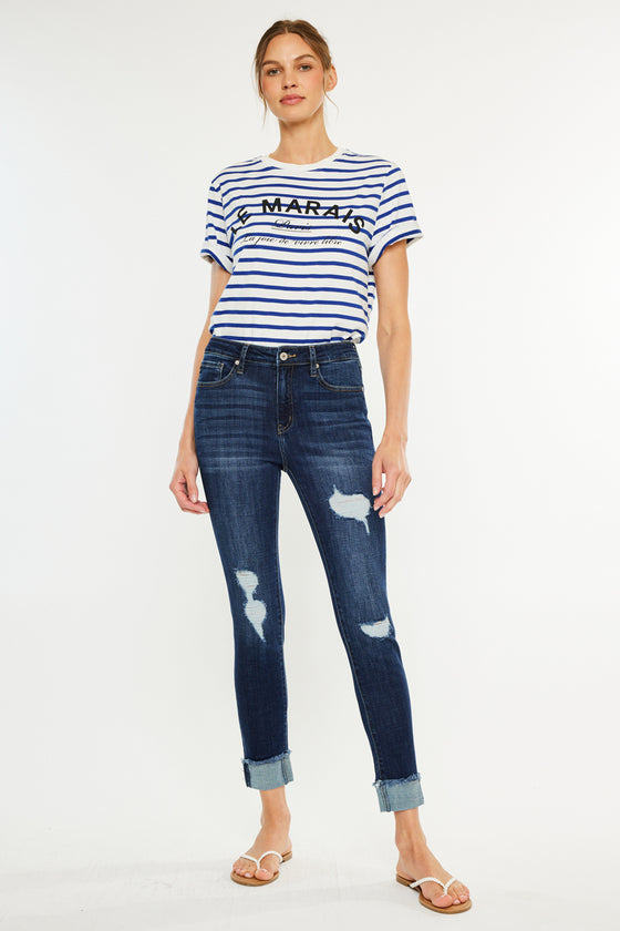 Judith High Rise Ankle Skinny Jeans