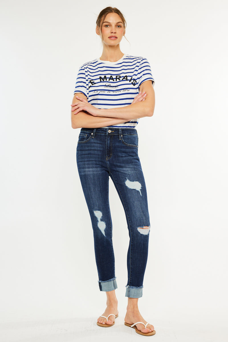 Judith High Rise Ankle Skinny Jeans - Official Kancan USA