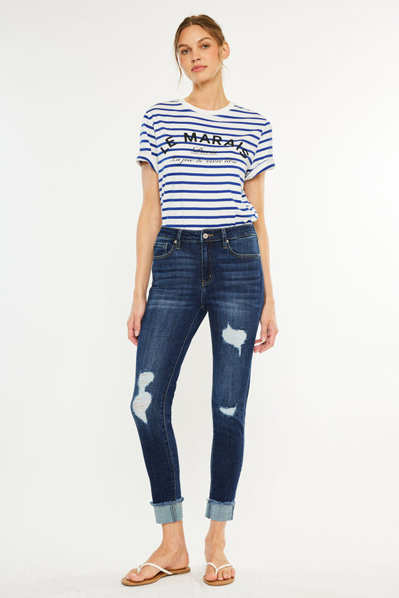 Judith High Rise Ankle Skinny Jeans