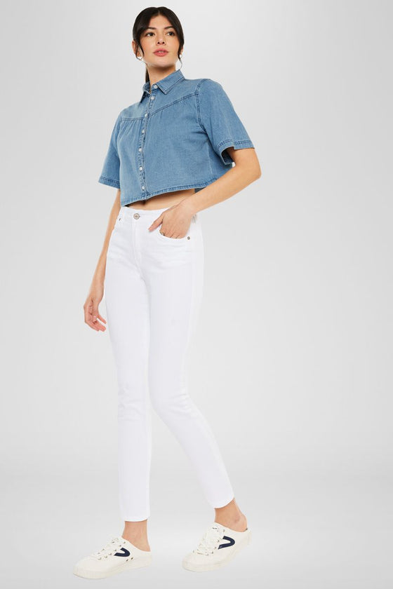 Paige High Rise Ankle Skinny Jeans - Official Kancan USA