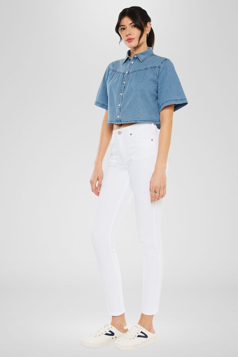 Paige High Rise Ankle Skinny Jeans - Official Kancan USA