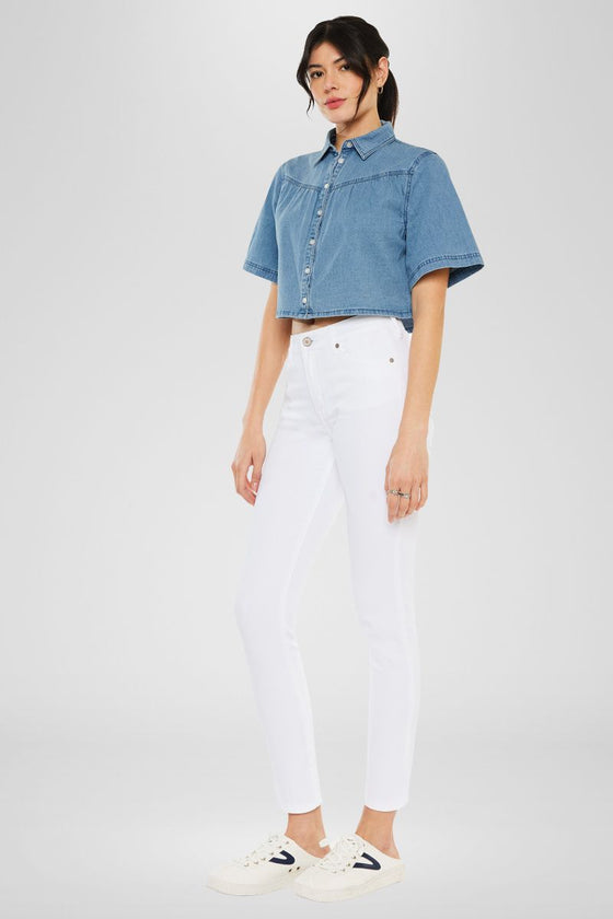 Paige High Rise Ankle Skinny Jeans - Official Kancan USA