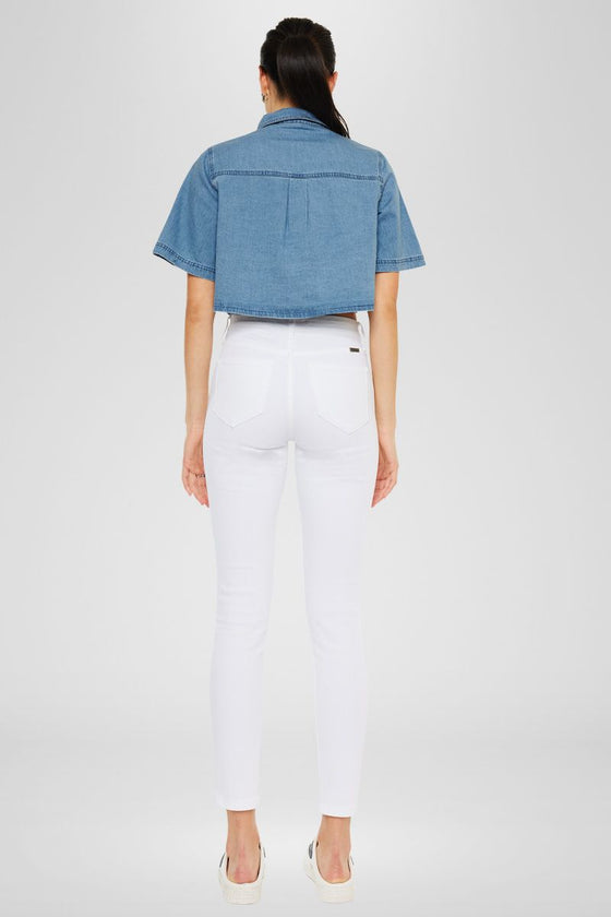 Paige High Rise Ankle Skinny Jeans - Official Kancan USA