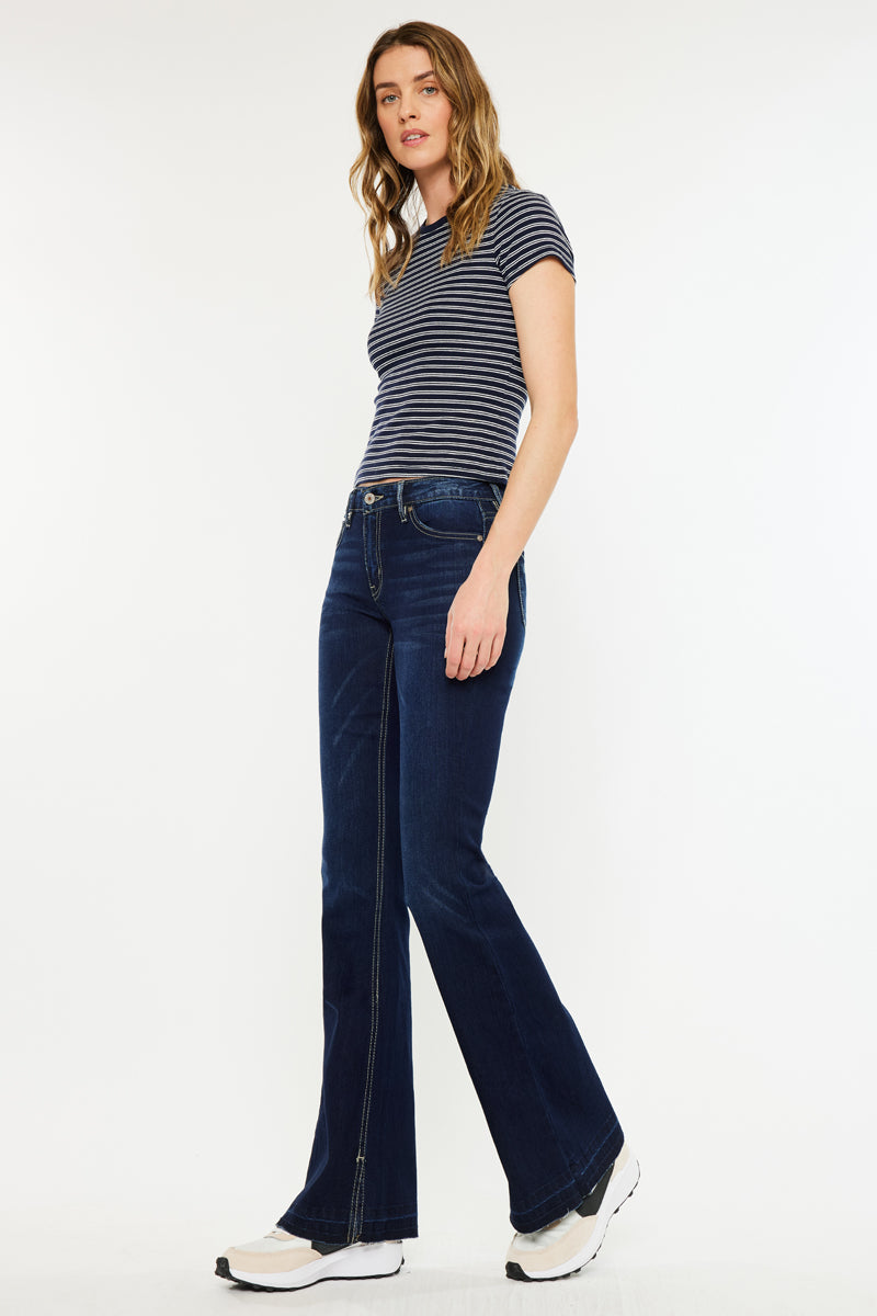 Heidi Mid Rise Flare Jeans – Flattering Fit – Kancan USA