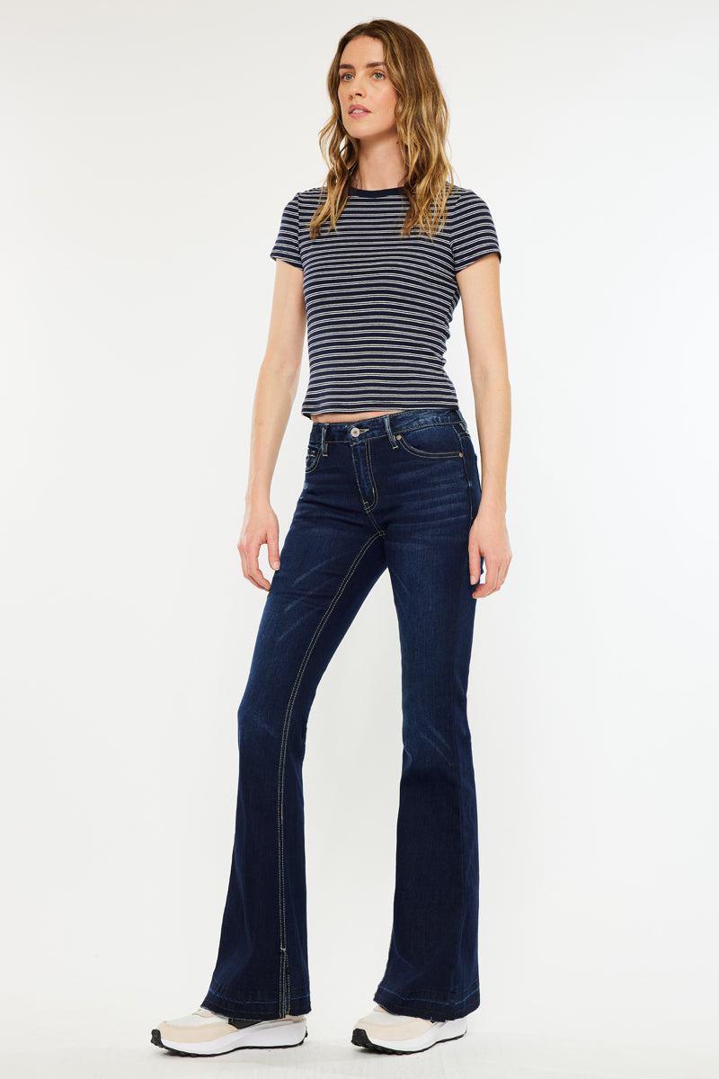 Heidi Mid Rise Flare Jeans – Kancan USA