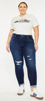 Berenice Mid Rise Ankle Skinny Jeans (Plus Size) - Official Kancan USA