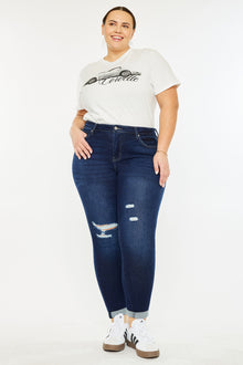  Berenice Mid Rise Ankle Skinny Jeans (Plus Size) - Official Kancan USA