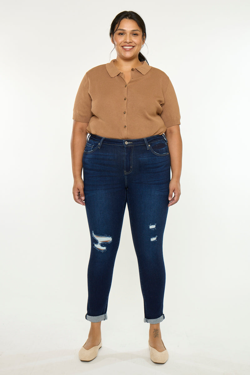 Berenice Mid Rise Ankle Skinny (Plus Size) - Official Kancan USA