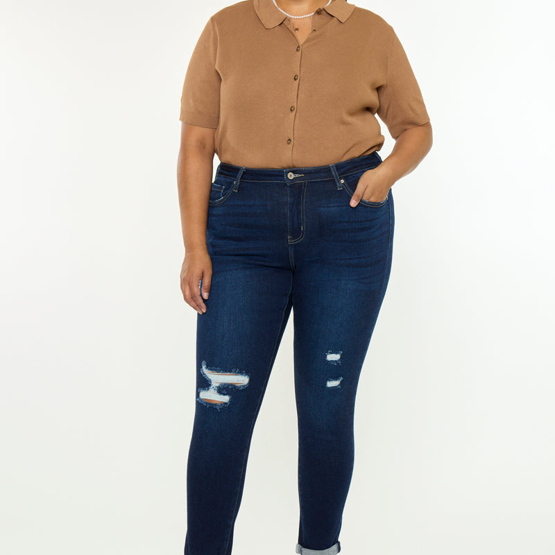 Berenice Mid Rise Ankle Skinny (Plus Size) - Official Kancan USA