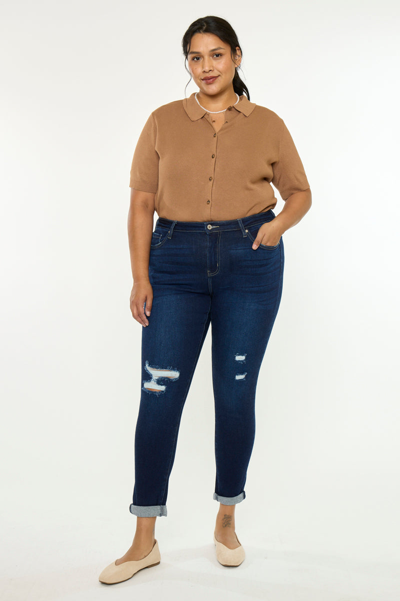 Berenice Mid Rise Ankle Skinny (Plus Size) - Official Kancan USA